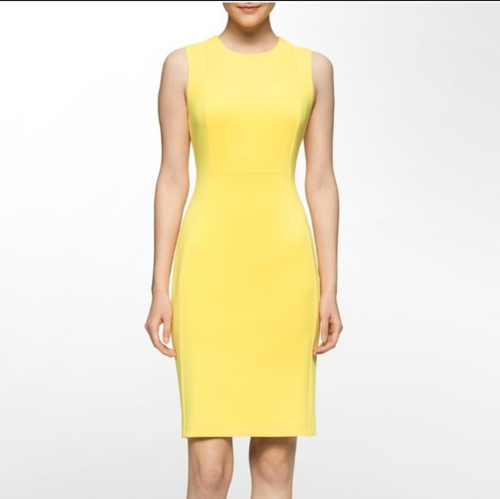 Calvin Klein Sleeveless Scuba Sheath Dress